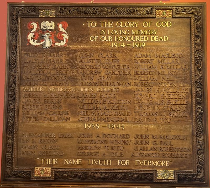 St Machar's Memorial -ww1